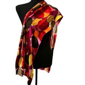 Scarf, colorful, abstract print, art deco style, retro style